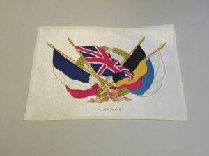 WW1 Era Large BDV Cigarettes Allies Flags Printed Silk