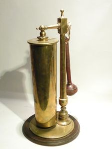 WW1 Era Large Trench Art Brass Shell Case Gong with …