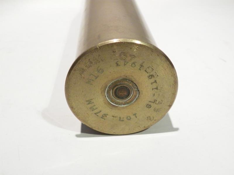 WW2 Dated 1943 United States M16 37mm Brass Shell Case — image 3