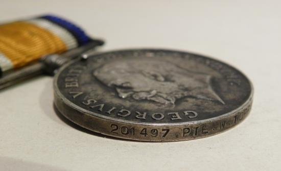 WW1 British War Medal to Topping South Lancashire Reg — image 5
