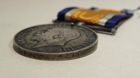 WW1 British War Medal to Topping South Lancashire Reg — image 6