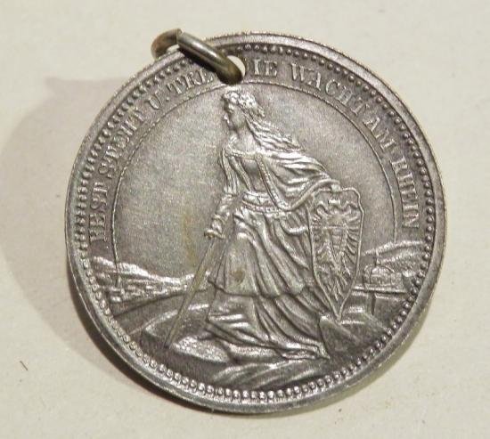 Franco-Prussian War Era Dated 1870 Silver Medallion — image 2