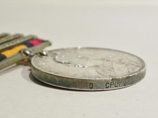 Superb 4 Bar QSA Medal to Walker Border Regiment. — image 5