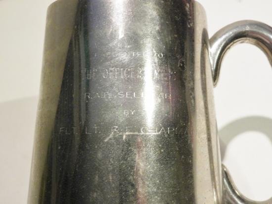 White Metal RAF Seletar (Singapore) Tankard to Flight Lietenant — image 2