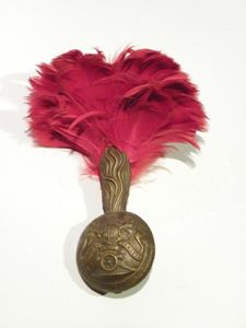 Victorian Royal Artillery Busby Badge & Hackle.