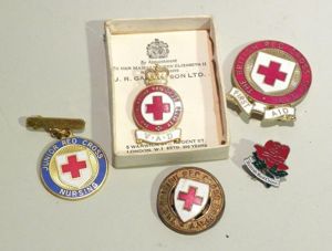 QEII 1950's Era V.A.D Singapore Red Cross Badge Etc
