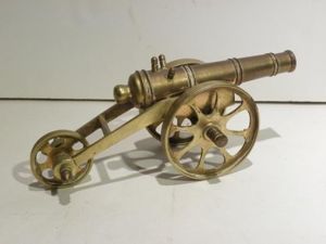 Solid Brass Desk Cannon.
