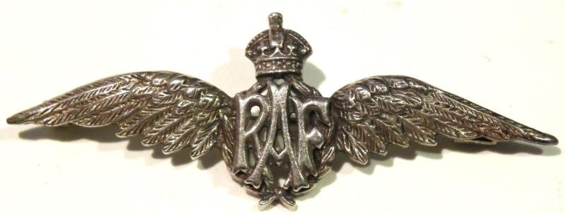 WW2 Era Sterling Silver RAF Sweetheart Brooch — image 2