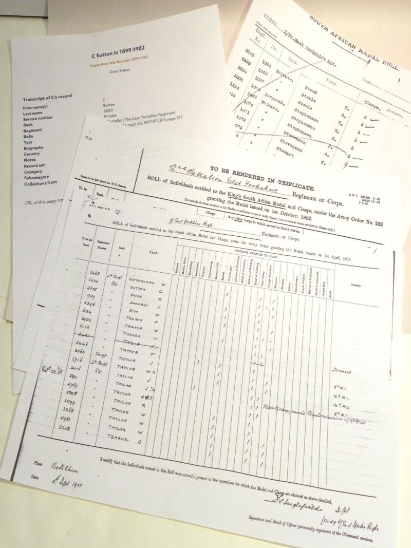 QSA + 3 Named to Sutton 2nd East Yorks Reg. — image 7