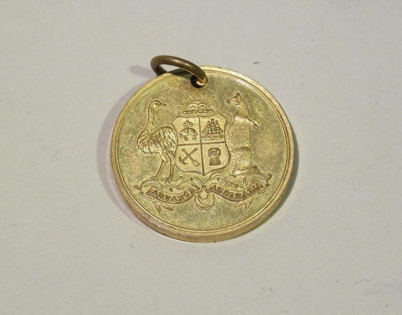 Gilt Brass 1886 Commemorative Medallion Indian & Colonial Exhibition — image 2