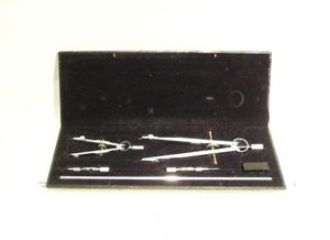 Vintage Cased Five Piece Geometry Set