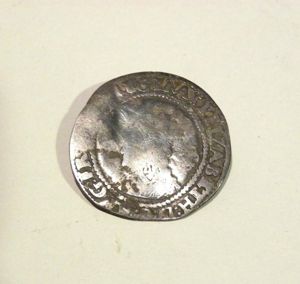 Elisabeth I Hammered Silver Sixpence.