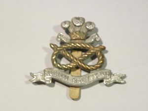WW1 Era North Staffordshire Regiment Cap Badge.