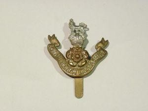 WW1 Era Loyal North Lancashire Regiment Cap Badge.