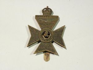WW1 Kings Royal Rifle Corps Bronze Officers Cap Badge.