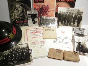 WW2 Husband & Wife National Fire Service Medals, Helmet & …