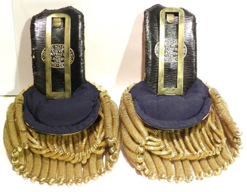 Rare WW1 Era Bicorn Hat & Epaulets Royal Naval Surgeon Orwin. — image 6