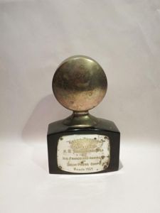 Unusual Vintage White Metal Indian Delhi Press Corps 'Kalli Trophy'