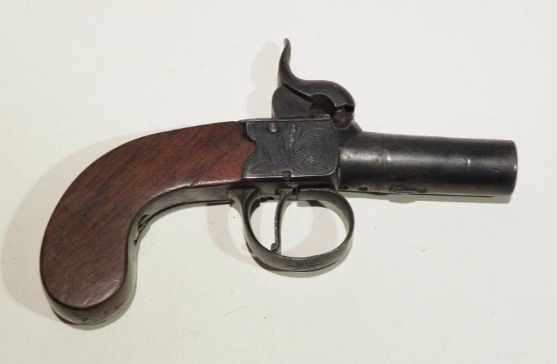 19th Century Percussion Pocket Pistol by Briscoe of London. — image 2