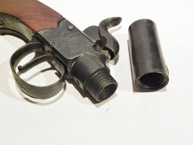 19th Century Percussion Pocket Pistol by Briscoe of London. — image 6