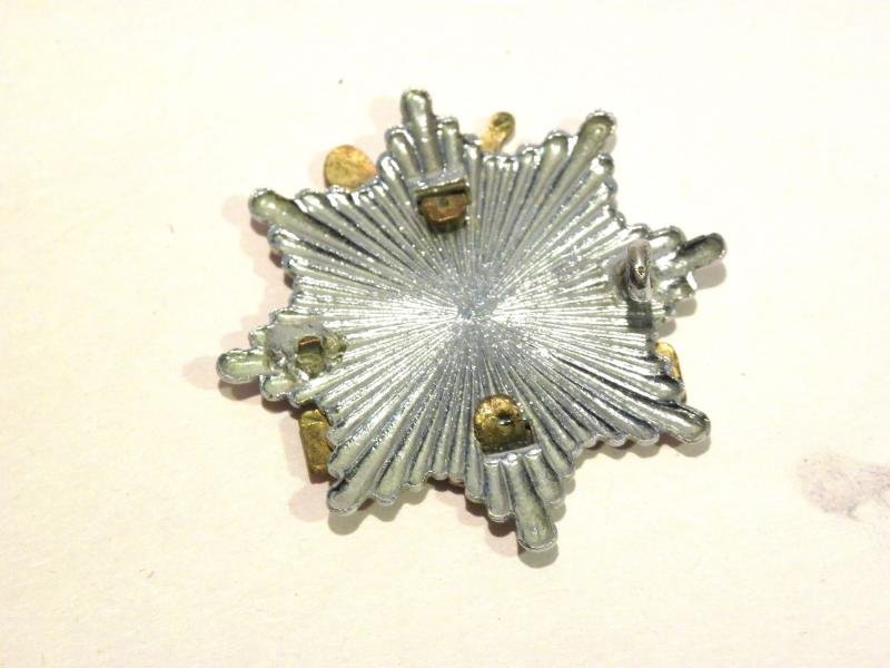 Vintage White Metal & Enamel West Ham Fire Brigade Cap — image 2