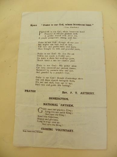 Rare Original WW1 Thanks Giving Programme Felixstowe — image 4