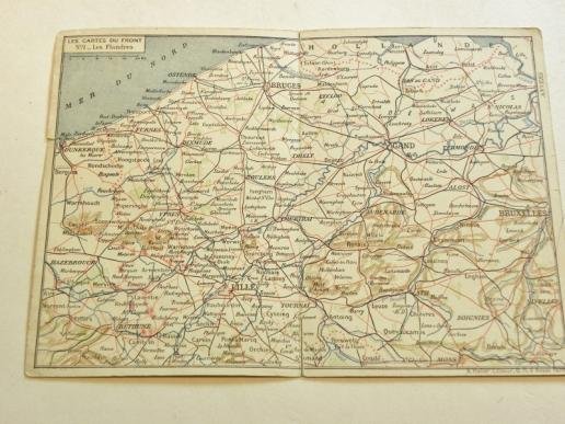 WW1 Era French Military Fold Out Map of Europe Postcard — image 2