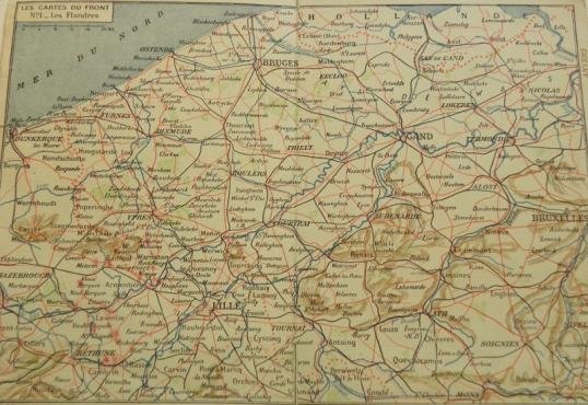 WW1 Era French Military Fold Out Map of Europe Postcard — image 3