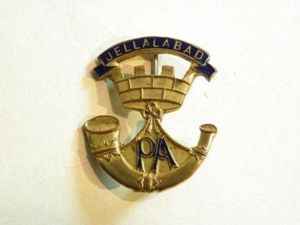 WW1 Era Somerset Light Infantry Jellalabad PA sweetheart brooch
