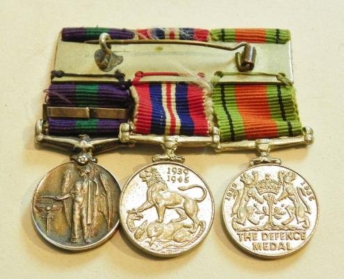 WW2 Miniature General Service Medal Group of Three. — image 2