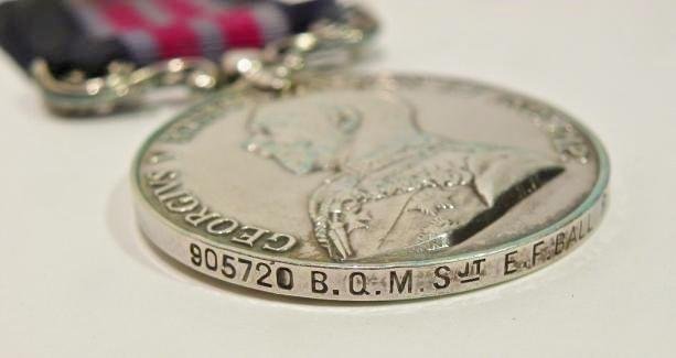 Scarce WW1 MM to BQMS RFA for Mesopotamia. — image 4