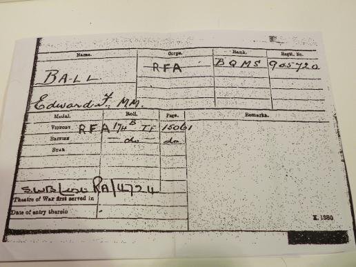 Scarce WW1 MM to BQMS RFA for Mesopotamia. — image 7