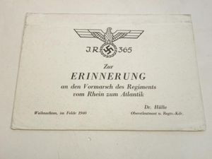 Very Interesting and Scarce WW2 German Christmas Message to Elite …