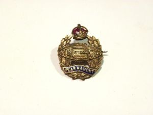 Small Sized Brass & Enamel Tank Corps Sweetheart Badge – …