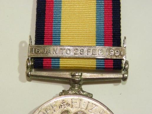 Gulf War Medal & Clasp & Medals to Snell Royal Navy. — image 3