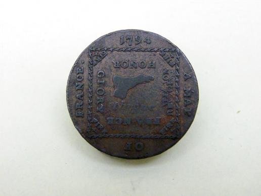 Very Rare 18th century Anti French Satirical Half Penny Token. — image 4