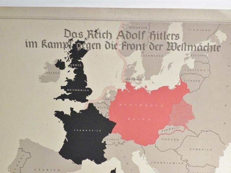 Rare WW2 German Hitler Youth Training & Information Map — image 2