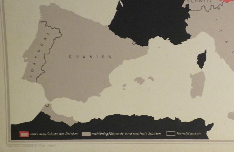 Rare WW2 German Hitler Youth Training & Information Map — image 3