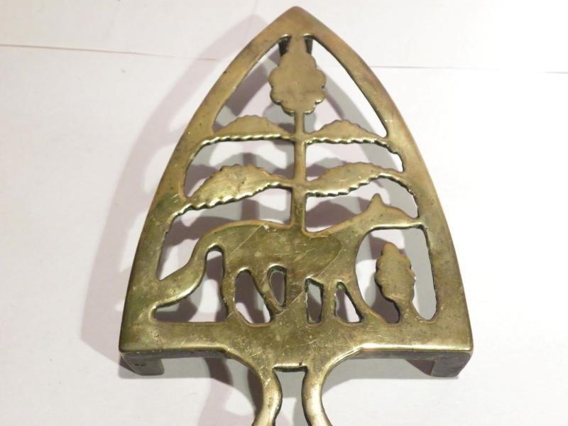 Victorian Brass Iron Trivet. — image 2