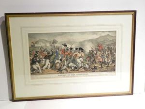 Defeat of the Ashantees. 19thC Hand Coloured Print.