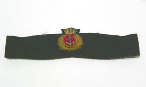 WW2 Merchant Navy Officers Bullion Cap Badge & Band