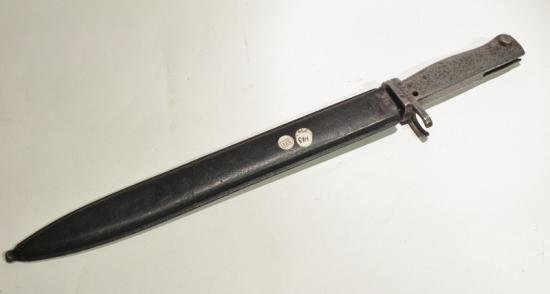 Scarce WW1 Turkish-Shortened German Ersatz Bayonet. — image 2