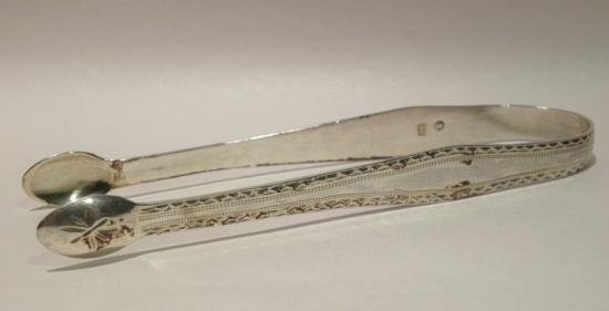 Georgian Silver Sugar Nips. — image 2