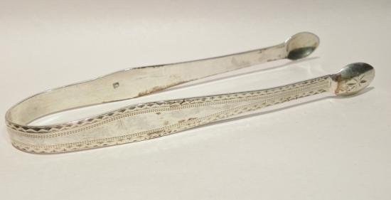 Georgian Silver Sugar Nips. — image 4