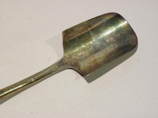 Early Victorian Plated Cheese Scoop. — image 3