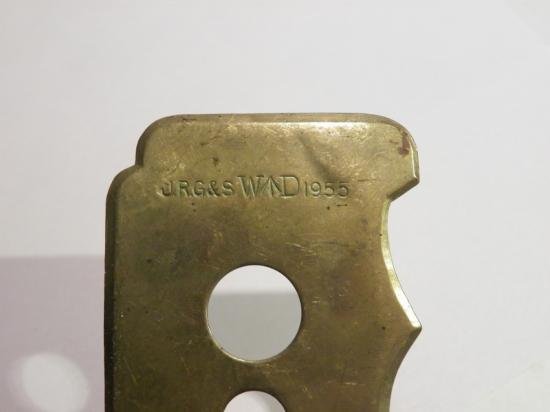 Vintage Dated 1955 Brass Button Stick — image 2