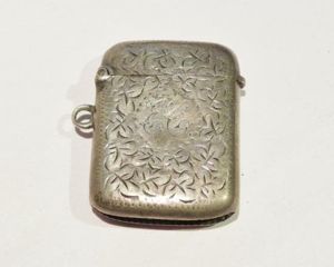 Hallmarked Silver Vesta Case Birmingham 1904