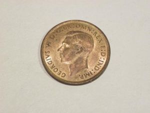 George VI Penny 1940 Uncirculated.