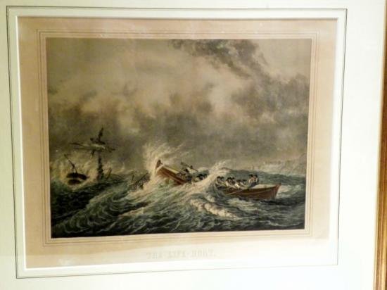 19th C Hand Coloured Print – Lifeboat. — image 2