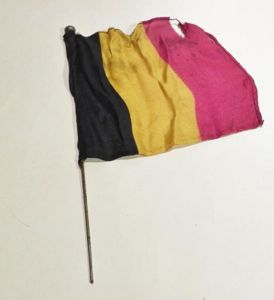 WW1 Era Miniature Silk Table Flag – Belgium Flag